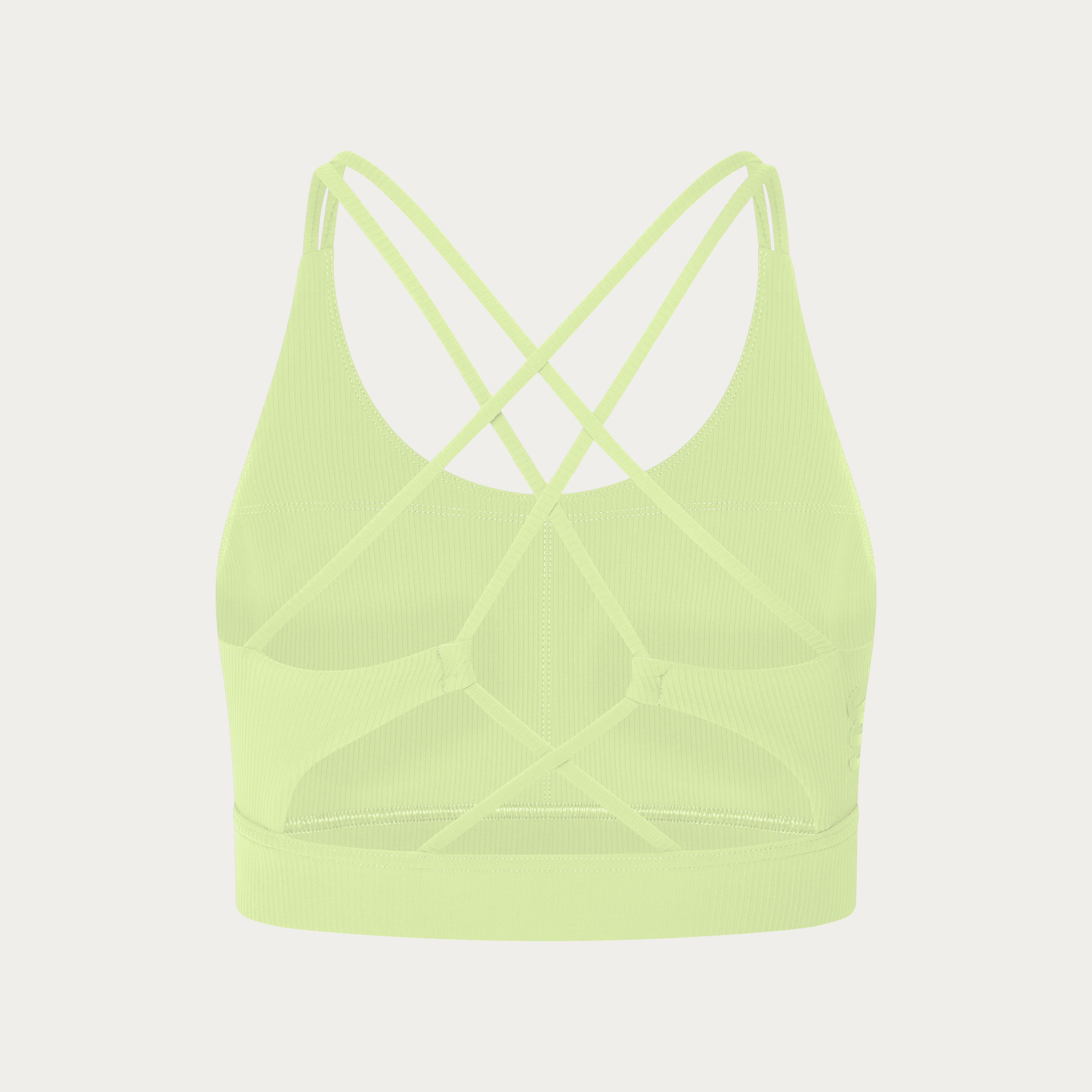 Namaste Ribbed Medium Support Bra - Lime