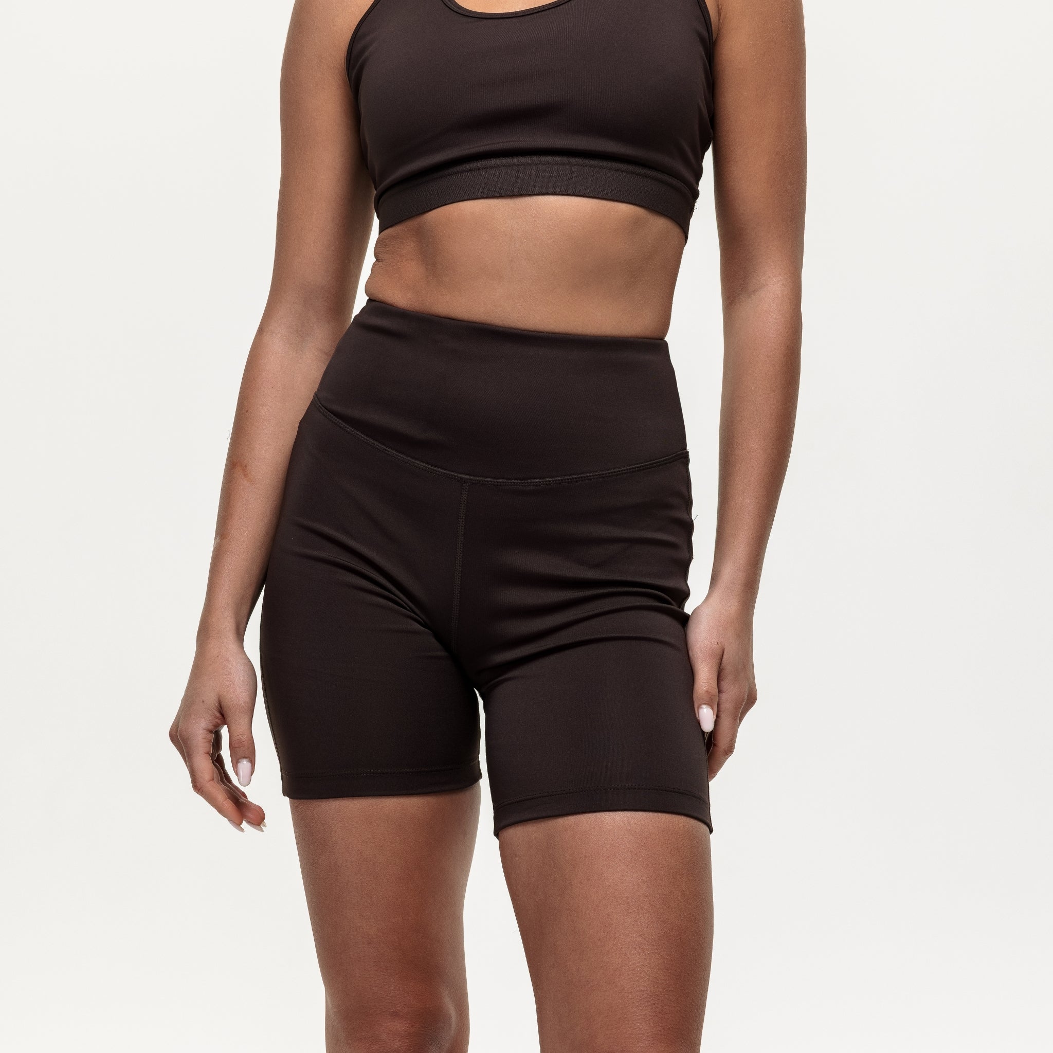 Motion High Rise Biker Shorts - Cocoa
