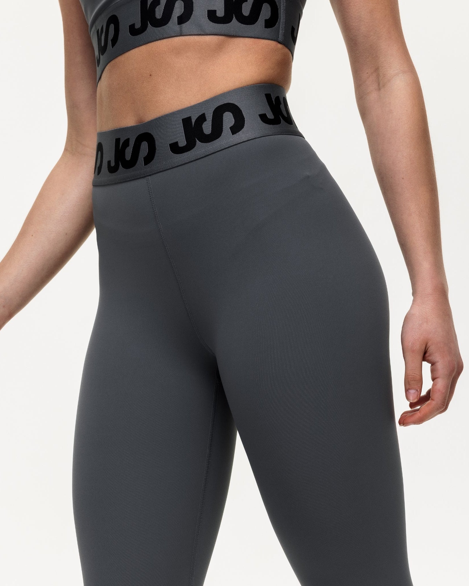7/8 Workout Leggings - Slate/Black