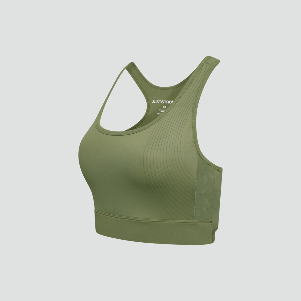 Agility Workout Bra - Military Green