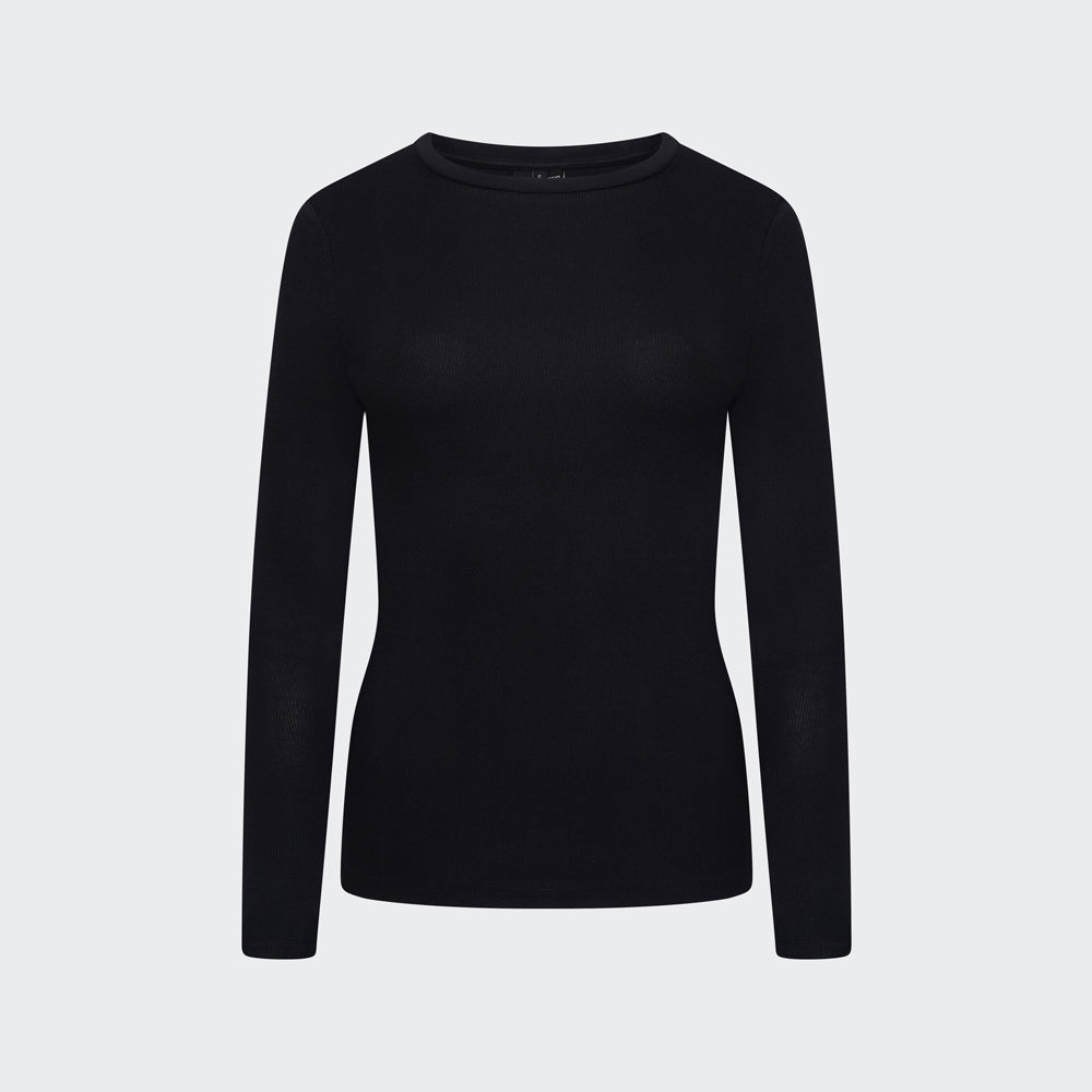 Long Sleeve Workout Tee - Black Onyx