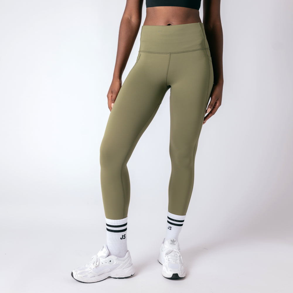 Second Skin High Rise Leggings - Military Green